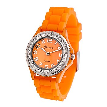 315 Collection OBOF Round Rhinestone Geneva Watch